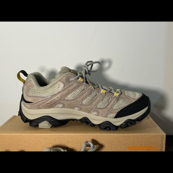 Merrell Moab 3 Trail Hiking Shoes Sneakers Taupe/Yellow Womans 8.5M - Picture 3 of 16